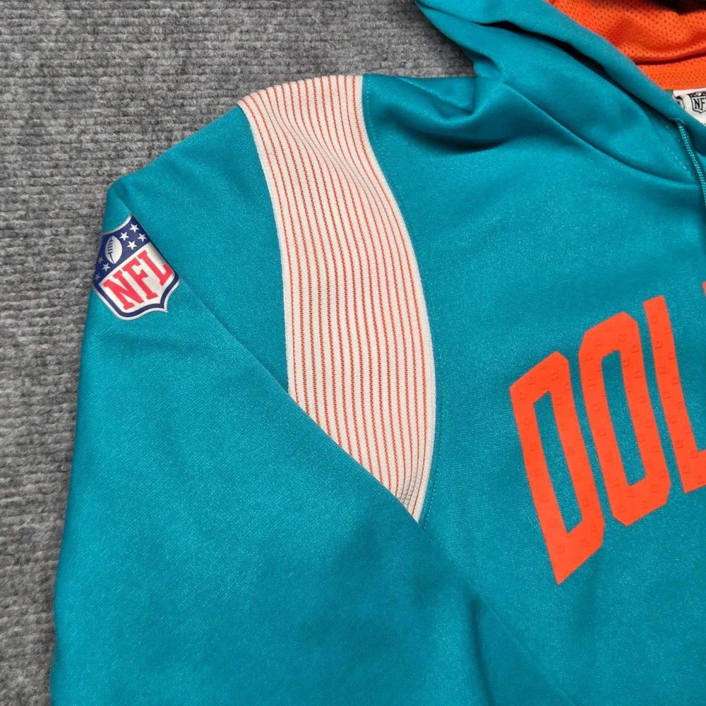 Nike Miami Dolphins NFL Therma-FIT On-Field Hoodie Aqua Blue Mens Small